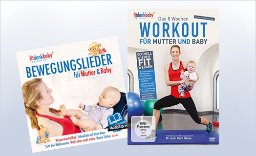 fitdankbaby® Bewegungslieder CD und Workout DVD für Mama und Baby